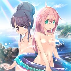This is a pixiv picture whose title is なでりんヌーディストビーチ.