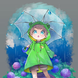 This is a pixiv picture whose title is 雨の日.
