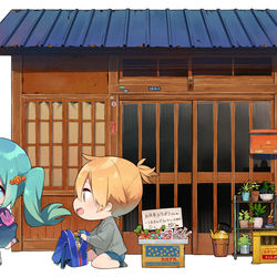 This is a pixiv picture whose title is お月見どろぼう.
