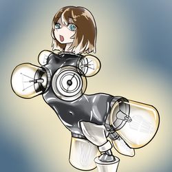 This is a pixiv picture whose title is 電球型女子.