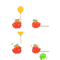 This is a pixiv picture whose title is 風船とあめだま.