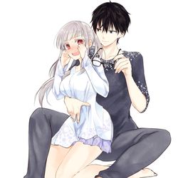 This is a pixiv picture whose title is 未熟なふたりでございますが.