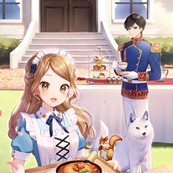 This is a pixiv picture whose title is 異世界でお菓子を振舞ったら、王子と竜騎士とモフモフに懐かれました.