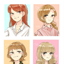 This is a pixiv picture whose title is 創作百合の落書きや漫画まとめ21.
