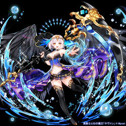 This is a pixiv picture whose title is [仕事絵]黒騎士と白の魔王「ネヴァン」.