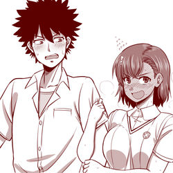 This is a pixiv picture whose title is 上条×御坂.