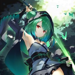 This is a pixiv picture whose title is 妖刀るしあ.