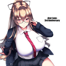 This is a pixiv picture whose title is アズレン祝三周年.