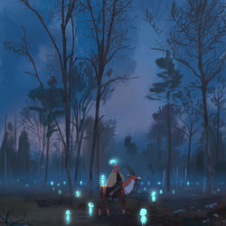 This is a pixiv picture whose title is Princess Mononoke.
