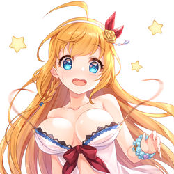 This is a pixiv picture whose title is ぺコリーヌのお胸に耐えられなった水着くん.