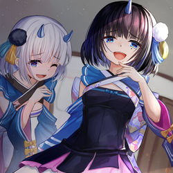 This is a pixiv picture whose title is 生意気な風神雷神.
