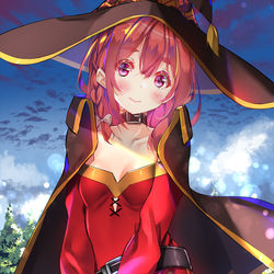 This is a pixiv picture whose title is Sumi x Megumin.