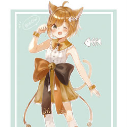 This is a pixiv picture whose title is meow🐈.