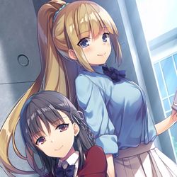 This is a pixiv picture whose title is 鈴音&恵.