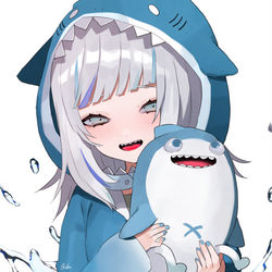 This is a pixiv picture whose title is がうるぐら　　gawrgura.