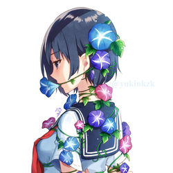 This is a pixiv picture whose title is 朝顔.