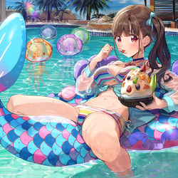 This is a pixiv picture whose title is 水着ちょこちゃん2020.