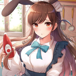 This is a pixiv picture whose title is 水原にオムライス作ってもらった.