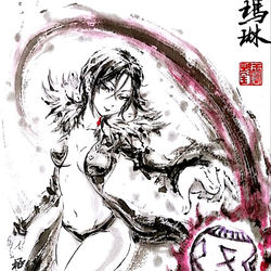 This is a pixiv picture whose title is 【極道畫師】瑪琳.