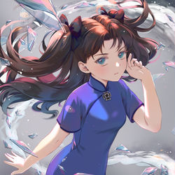This is a pixiv picture whose title is Rin in Hong Kong school uniform..