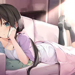 This is a pixiv picture whose title is 週末だらだら妹ちゃん.