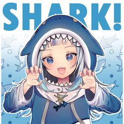 This is a pixiv picture whose title is Gawr Gura!.