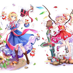 This is a pixiv picture whose title is 東方project.