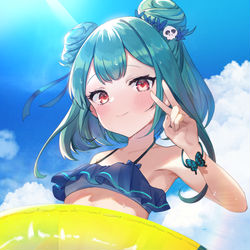 This is a pixiv picture whose title is 潤羽るしあ.