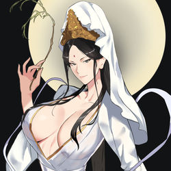 This is a pixiv picture whose title is 観音.