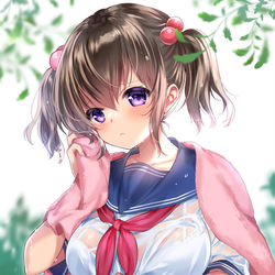 This is a pixiv picture whose title is 濡れ透け妹ちゃん.