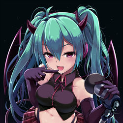 This is a pixiv picture whose title is でびるみくちゃん.