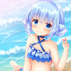 This is a pixiv picture whose title is 水着チノちゃん.