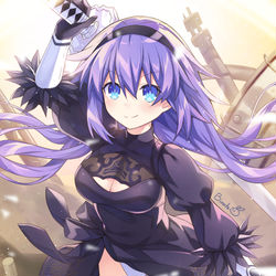 This is a pixiv picture whose title is Purple「2B」.