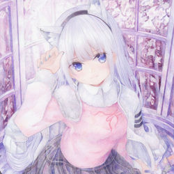 This is a pixiv picture whose title is ねこみみモード.