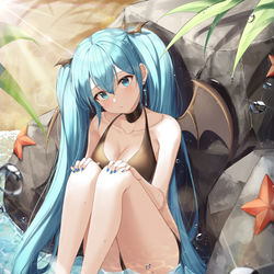 This is a pixiv picture whose title is デビルミク.