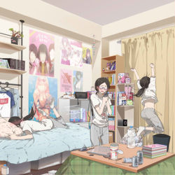 This is a pixiv picture whose title is 恋に落ちたクズニートの部屋は、変わっていく.