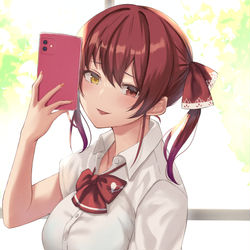 This is a pixiv picture whose title is 17歳JKマリンちゃん👿.