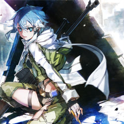 This is a pixiv picture whose title is GGOシノン.