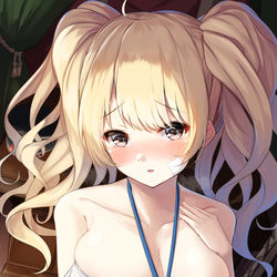 This is a pixiv picture whose title is き、貴公が昔の水着を見たいというからだな….