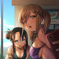 This is a pixiv picture whose title is 夏休み.