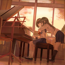 This is a pixiv picture whose title is ふたりだけの国で.