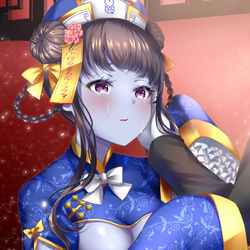 This is a pixiv picture whose title is 『かおいろ悪いだなんて言わないで』.