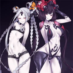 This is a pixiv picture whose title is 水着アビーちゃんと水着とと様.