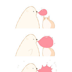 This is a pixiv picture whose title is ふうせんガム.