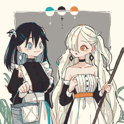 This is a pixiv picture whose title is メイドたち.