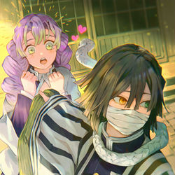 This is a pixiv picture whose title is 蛇柱・伊黒小芭内.