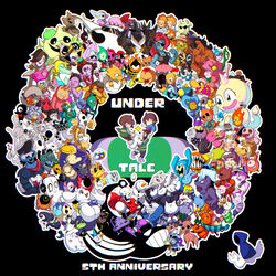 This is a pixiv picture whose title is 5th ANNIVERSARY.