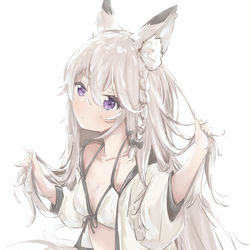 This is a pixiv picture whose title is 🦊.