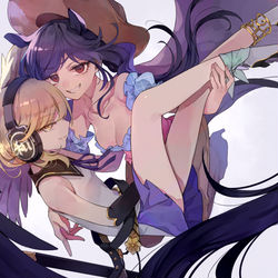 This is a pixiv picture whose title is 🖤💜.