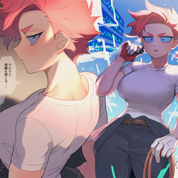 This is a pixiv picture whose title is gotVG／女体化.